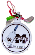 Magnolia Lane Magnolia Lane Christmas Ornament MSU Round Disc Cowbell Icon