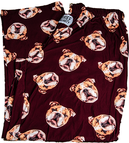 Pant Lounge Bulldog Face All Over