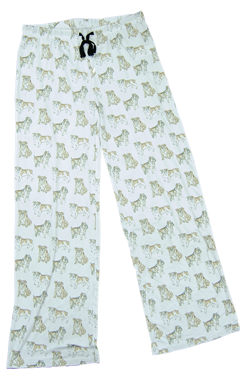 Women's Pajama Pants Realistic Bulldogs All Over