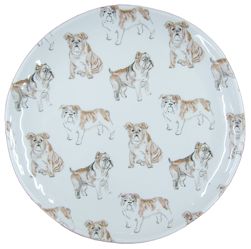 Plate Melamine Bulldog Love Various Bulldogs