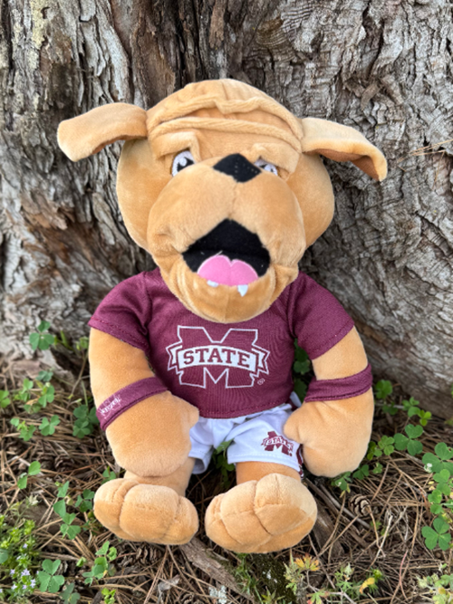 Orange Onions Plush Sitting Bulldog 14"  Shirt  M-State Shorts White M-State Mrn