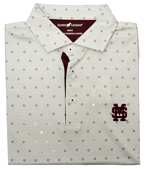 Horn Legend Polo Men's Bamboo Charcoal Baseball Pattern M-Over-S