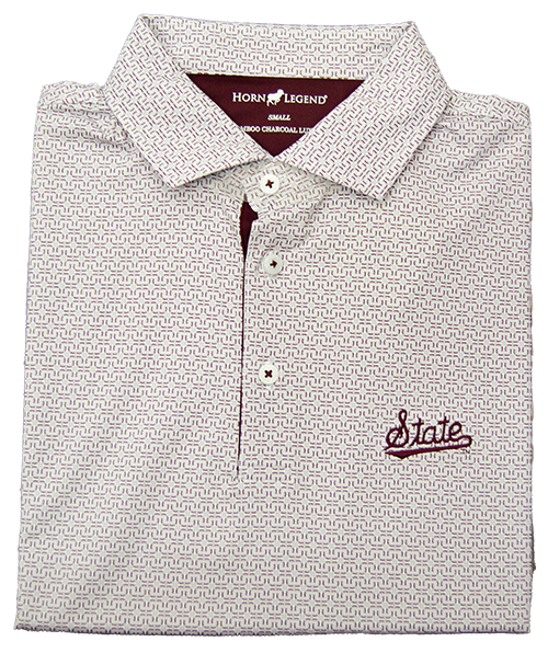 Horn Legend Polo Men's Bamboo Charcoal Checkers Script State