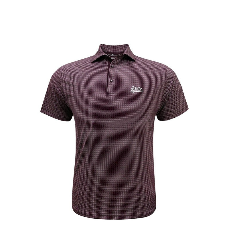Horn Legend Polo Men's Bamboo Charcoal Window Pane Script State