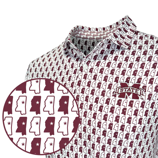 Polo Men's State of MS outline M-State
