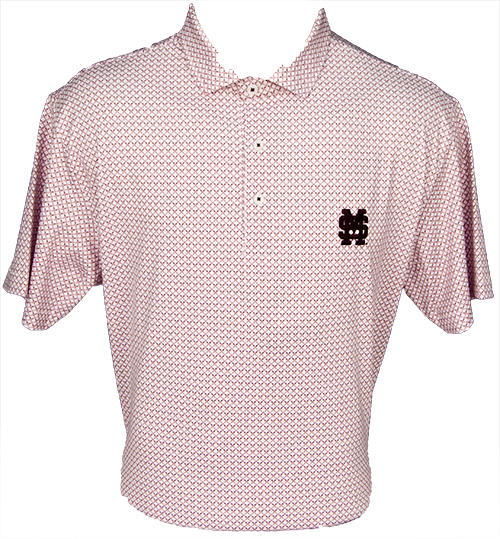 Horn Legend Polo Men's Performance Bamboo Charcoal Baseball Pattern M-Over-S