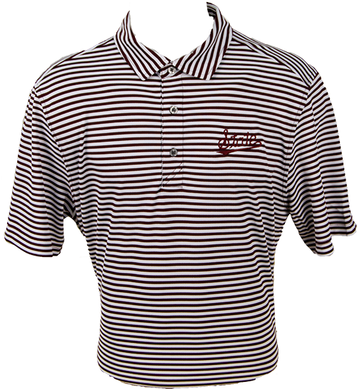 Cutter & Buck Polo Men's Striped Virtue Eco Pique Recycled Script State