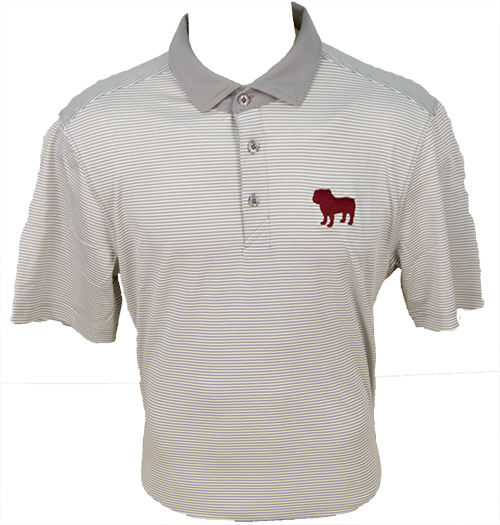 Polo Men's Virtue Eco Micro Stripe Bulldog Silhouette