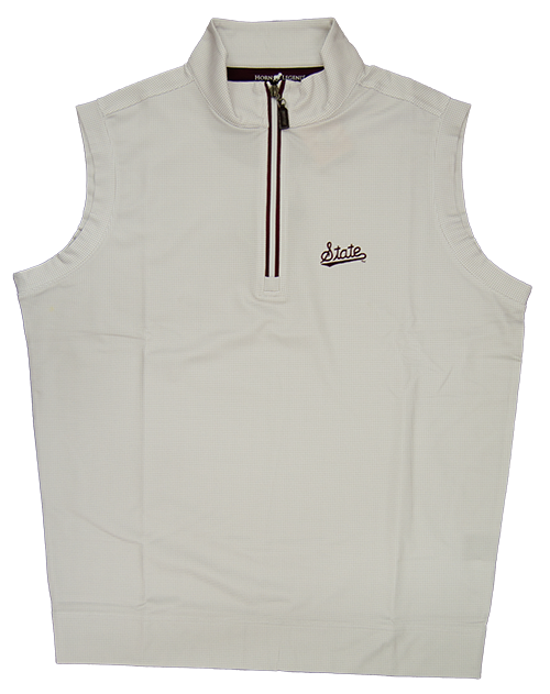 Horn Legend Polo Men's Vest Quarter Zip Micro Script State