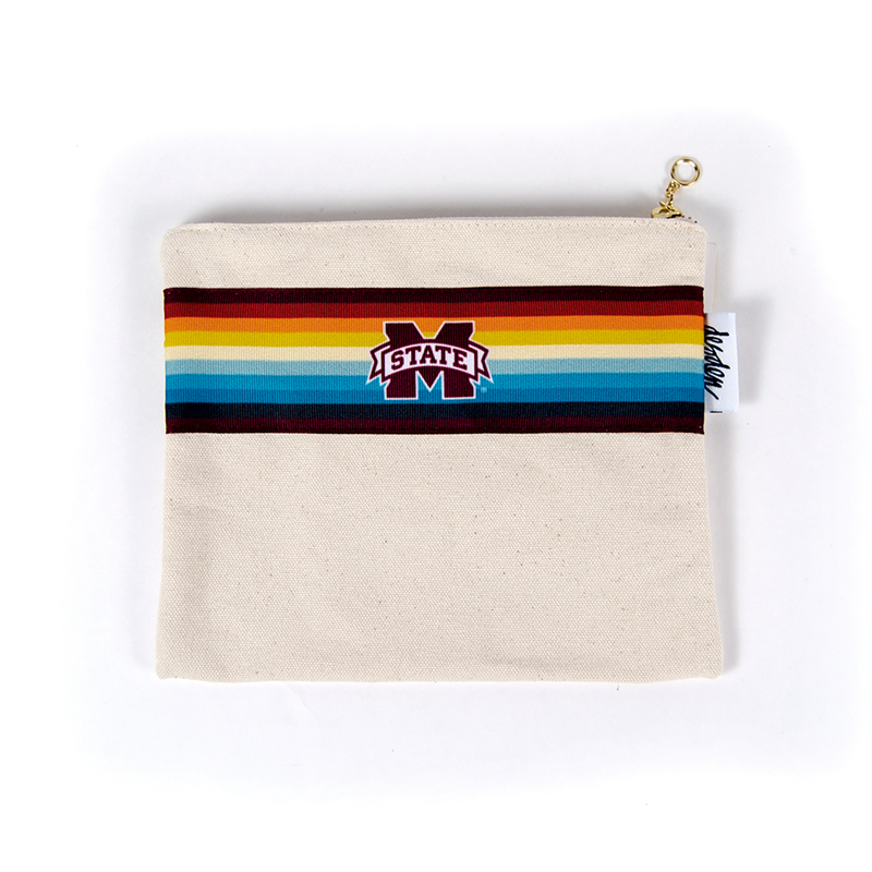Desden By Landes, Inc. Pouch Canvas Retro Rainbow Strp M-State