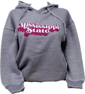 Pullover Hooded Easy Mississippi State Shadow Font Hi Lo Side Split