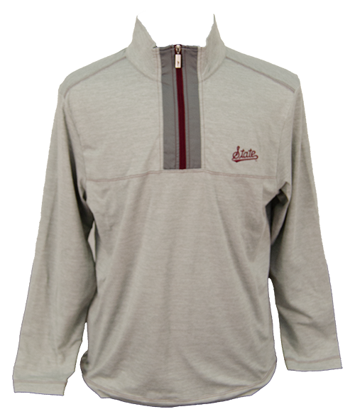 Tommy Bahama Pullover Men's Half Zip Maroon Sport High Score Script State