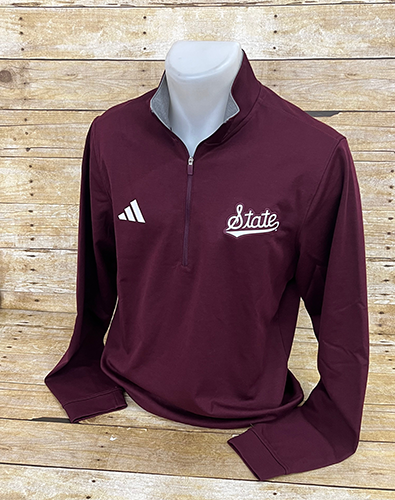 Adidas Pullover Men's Jacket Quarter Zip Long Sleeve Script State