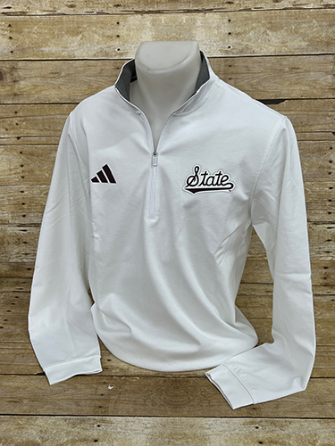 Adidas Pullover Men's Jacket Quarter Zip Long Sleeve Script State