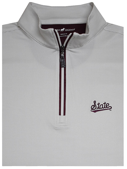 Horn Legend Pullover Men's Quarter Zip Stretchable Shepherd Script State