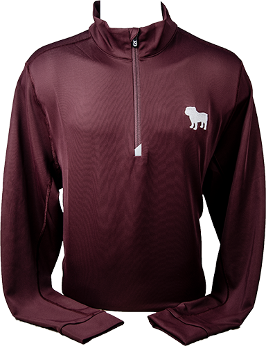 Cutter & Buck Pullover Men's Quarter Zip Traverse Bulldog Silhouette