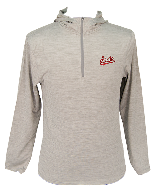 Pullover Quarter Zip Hooded Tidy Script State