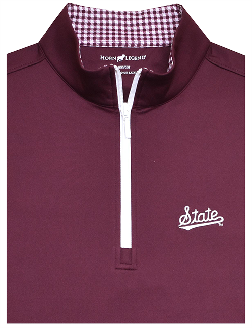 Horn Legend Pullover Vest Quarter Zip Mid Weight Stretch Script State