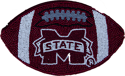 La Chic Designs Purse Clutch Beaded Football Shape M-State