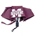 Storm Duds Rainwr Umbr Mini Sport Automatic M-State Wood Hndl Accnt
