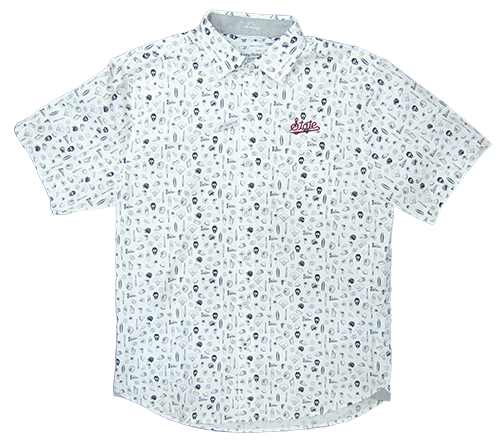 Tommy Bahama Camp Shirt Riptide Rally Script State