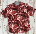 Tommy Bahama Shirt Short Sleeve Sport Electric Blooms Camp M-Over-S
