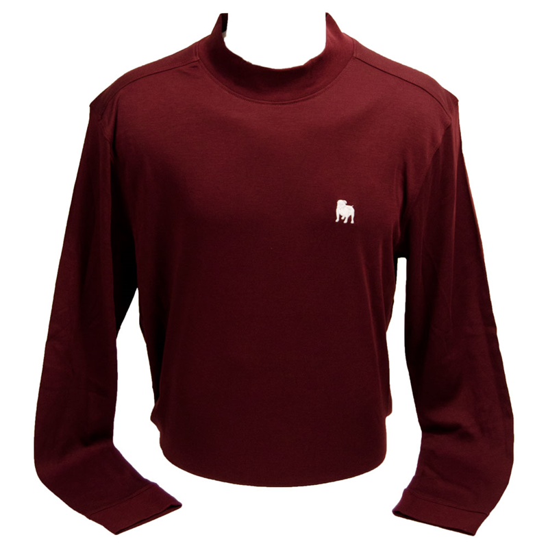 Shirt Men's Long Sleeve Belfair Pima Mock Bulldog Silhouette