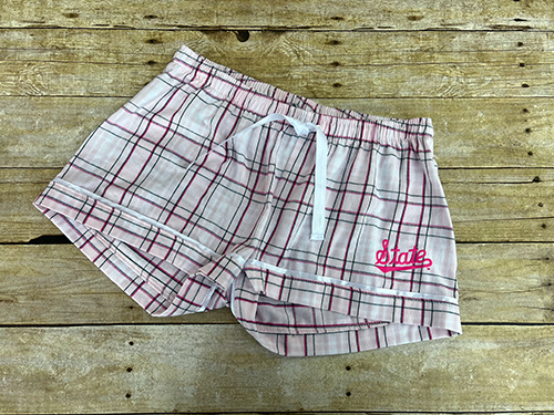 Women's Shorts Flannel Hope Plaid Script State