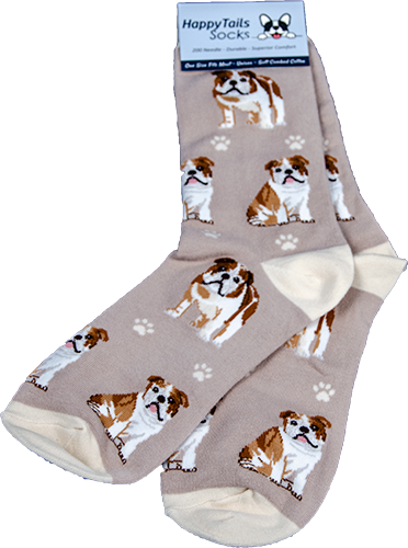 E&S Imports Inc./Petasaurus Sock Crew Bulldog Full Body Cotn Unisex 1 Size