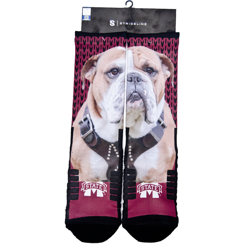 Strideline, L Sock Full Sub Bulldog Picture All Over M-State