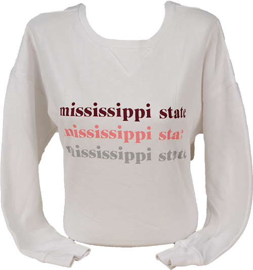 Sweatshirt Crew Campus Mississippi State Tricolor