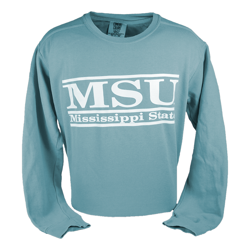 Sweatshirt Crew MSU Double Bars