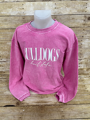 Sweatshirt Crew Corded Bulldogs Classic Hail State Script