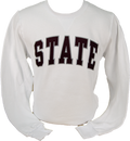 Sweatshirt Crew State Maroon with Gray outline