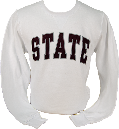 Sweatshirt Crew State Maroon with Gray outline