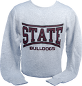 Sweatshirt Crew State Curve Bar Bulldogs