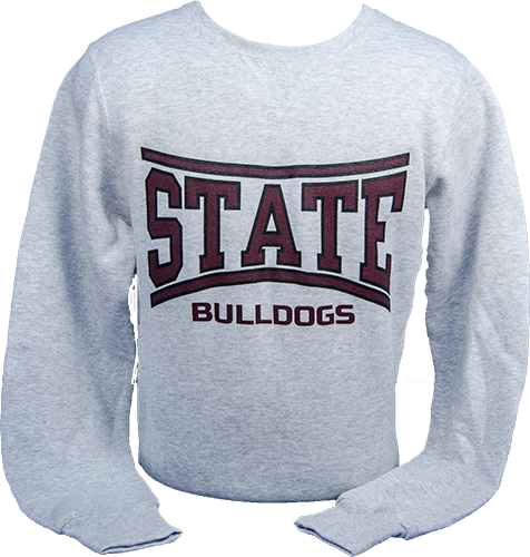 Sweatshirt Crew State Curve Bar Bulldogs