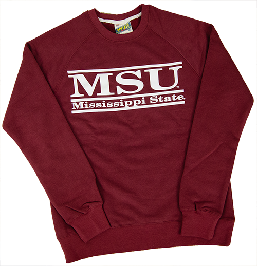 Sweatshirt Crew Vintage MSU Double Bars