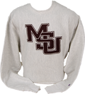 Sweatshirt Crew Reverse Weave MSU Interlock
