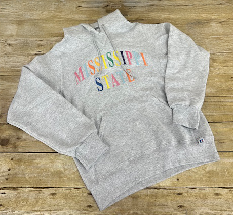 Sweatshirt Hooded Satin Pastel Letters