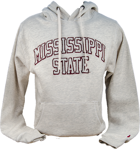 Sweatshirt Hooded Mississippi State Distressed