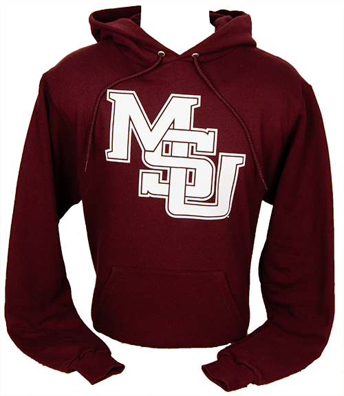 Sweatshirt Hooded Powerblend MSU Interlock