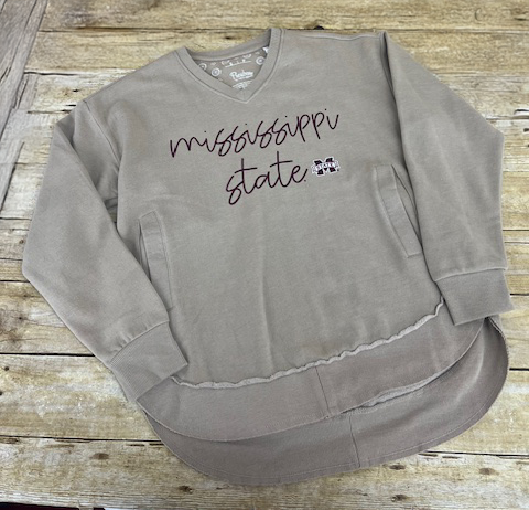 Sweatshirt V-Neck Alexandra Hi Lo