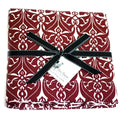Hen House Linens Home Tbleather Filigree Claret 60 Squarer Topper