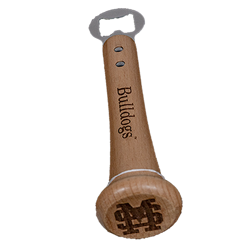 Baseball Bbq Bulldogs Bottle Opener With Baseball Bat Handle M-Over-S