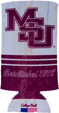 Wincraft Inc. / Stockdale Technologies Tailgate Can Cooler Slim 2 Sided MSU Interlocked Est 1878 MS Shape Mississippi State Bulldogs