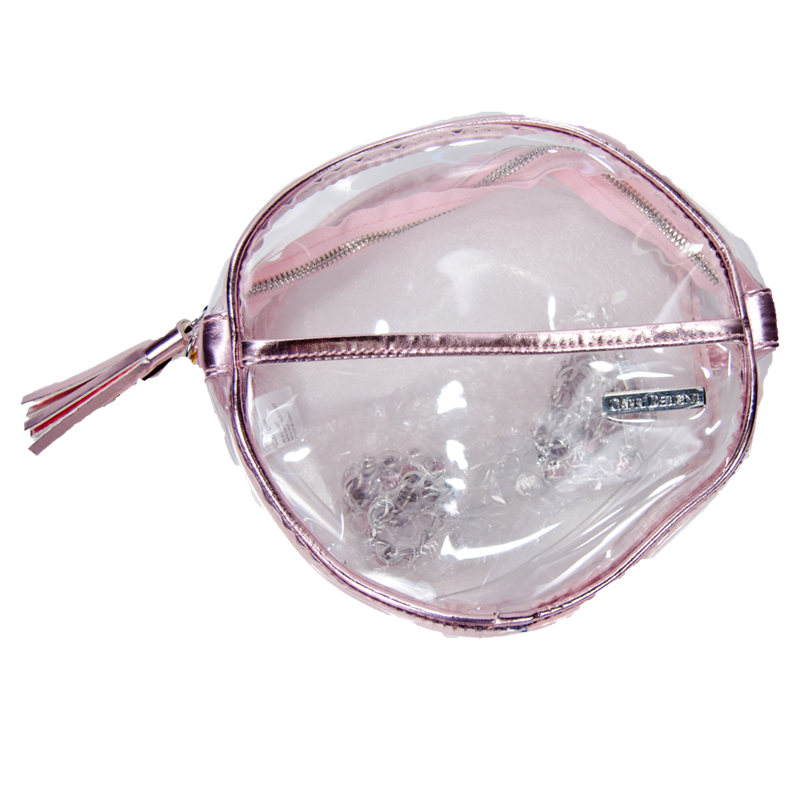 Capri Designs Tailgate Crossbody Canteen Round No Logo Rose Gold