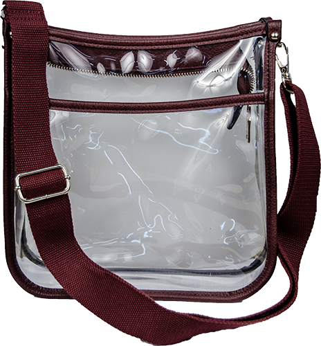 Jen & Co. Tailgate Crossbody Posie Clear Wine Accents
