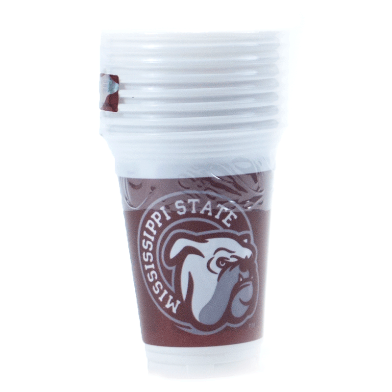 Westrick Paper Company/Havercamp Tailgate Cups Plong Sleevetc 8Pk 16Oz M-State Bulldogs Mississippi State Bd Circle