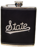 Jardine Assoc Tailgate Flask 7 Oz Faux Leather State W Tail Silver